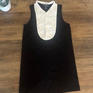 Polo by Ralph Lauren Black Dress with White Collar